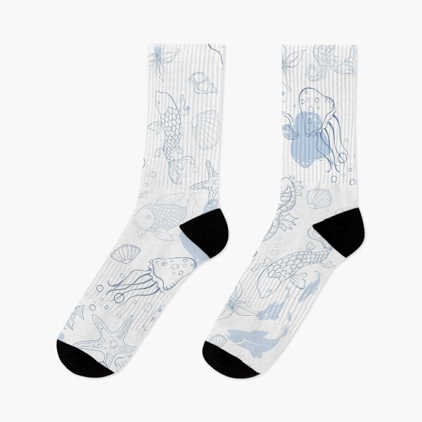 Item preview, Blue and White Underwater World designed and sold by FionaStokes.