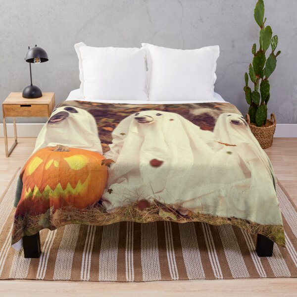 Item preview, Spooky Dogs Ghost Pumpkins Image designed and sold by Tema EL.