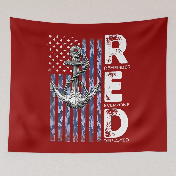 Item preview, Red Friday Veterans Day Remember Everyone Deployed US Navy Support All US Veterans designed and sold by EmilieWebeEW.