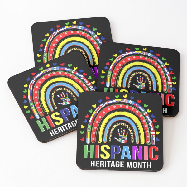 Item preview, National Hispanic Heritage Month Rainbow All Countries Flags designed and sold by Aronjoh.