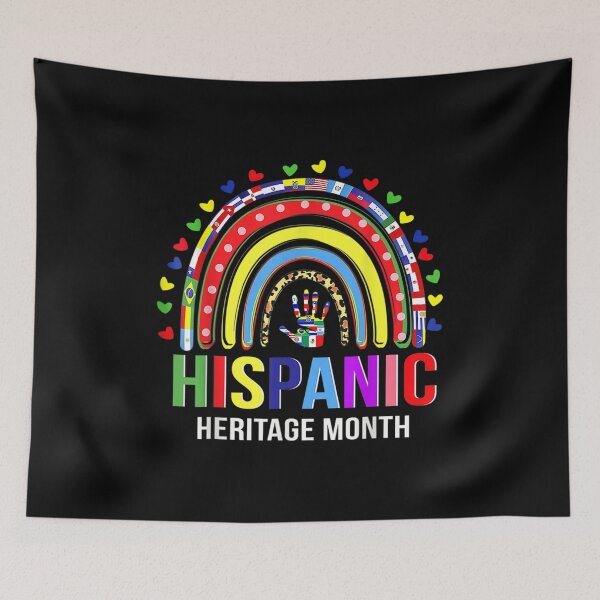 Item preview, National Hispanic Heritage Month Rainbow All Countries Flags designed and sold by Aronjoh.