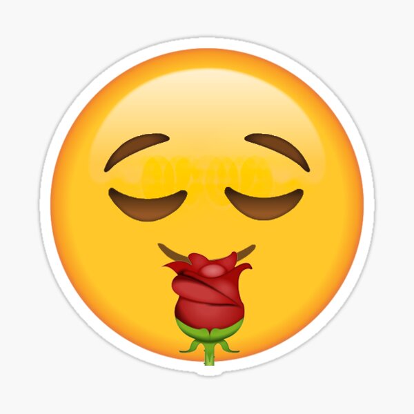 Pegatina «Detener y oler las rosas Secreto Emoji divertido meme de