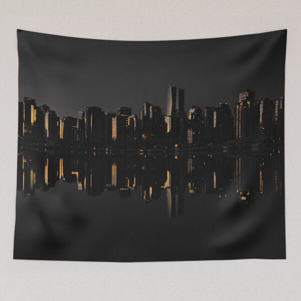 Item preview, Vancouver skyline at night designed and sold by middayimages.