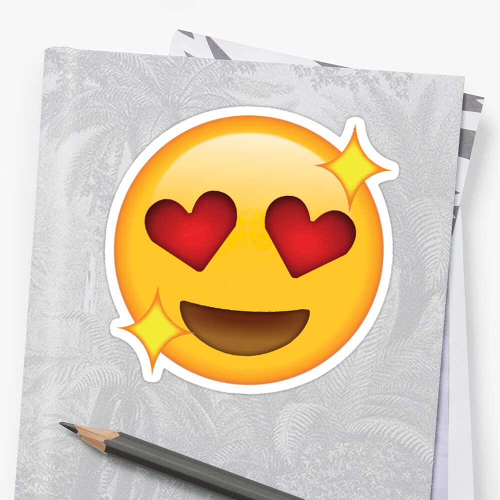Sparkles Heart Eyes Secret Emoji Funny Internet Meme Stickers By