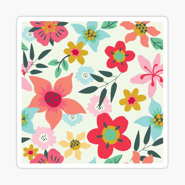 Vista previa del artículo con la obra «Estampado floral brillante.», diseñado y vendido por FionaStokes.
