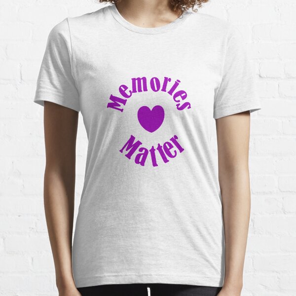 Alzheimers Awareness Purple Ribbon Memories Love Essential T-Shirt