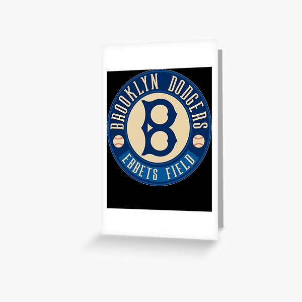 Defunct Brooklyn Dodgers baseball team emblem blue 1902 Greeting