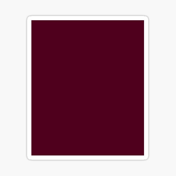 Burgundy solid. Sticker