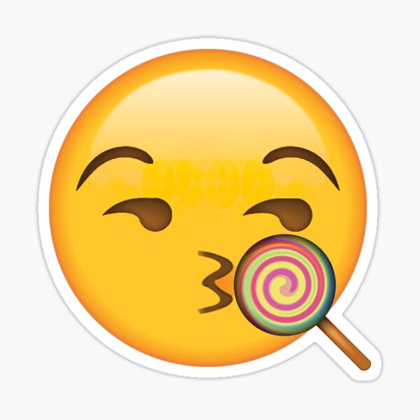 Lick Lollipop Secret Emoji Funny Internet Meme Sticker By Secretemojis Redbubble