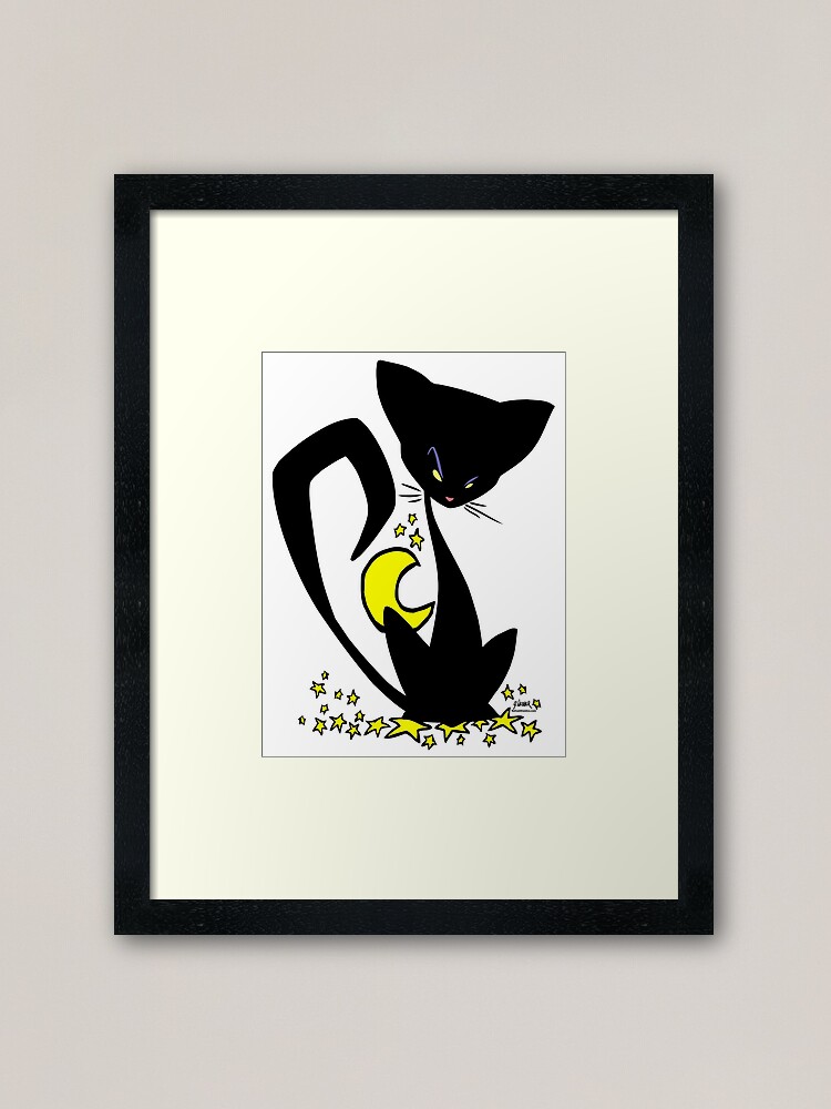 Alternate view of Wicked Little Kitty Framed Art Print