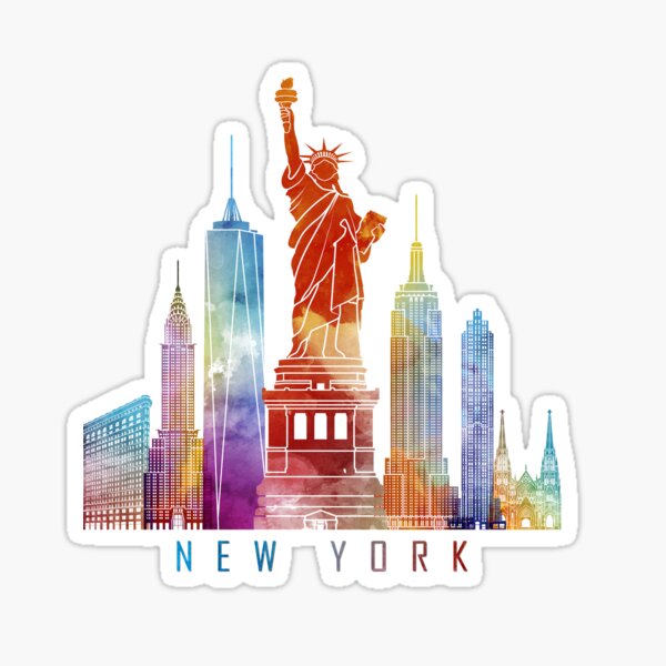 Vista previa del artículo con la obra «NYC Skyline», diseñado y vendido por Luve Store.