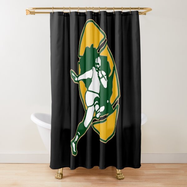 Green Bay Packers Shower Curtain, Football Team Flag of Wisconsin Bathroom  Decor