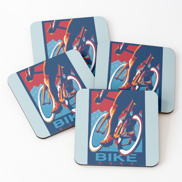 Item preview, Retro styled motivational cycling  Bike Hard   designed and sold by IsabelNewton.