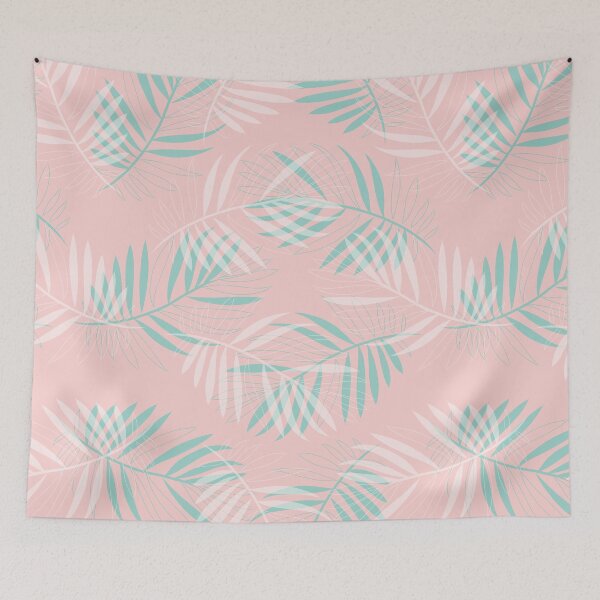 Item preview, Palm Leaves Lace Pattern on Pale Pink designed and sold by Dominiquevari.