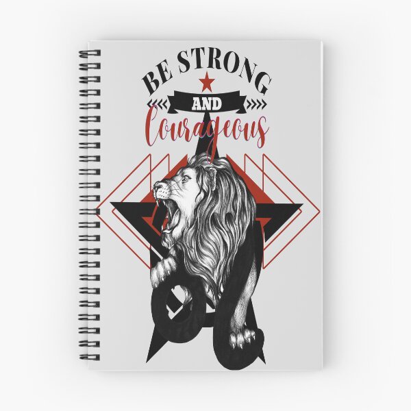 Item preview, Be strong and courageous, Illustration of wild animal, lion representing courage, strength and bravery designed and sold by Malogue.