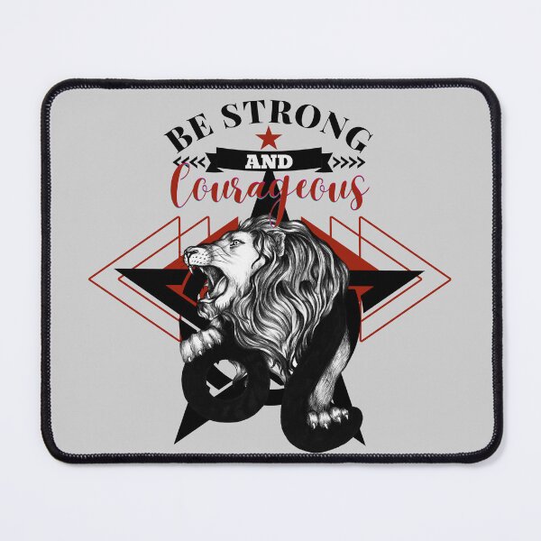 Item preview, Be strong and courageous, Illustration of wild animal, lion representing courage, strength and bravery designed and sold by Malogue.