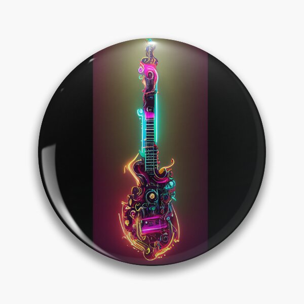 Item preview, gfab bfab gen ai hotd Electric Guitar Wall art Design designed and sold by Krakeninkdesign.