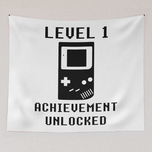 Artikelvorschau, LEVEL 1-Erfolg UNLOCKED Console Retro-Videospiele 1. Geburtstag entworfen und verkauft von geekydesigner.