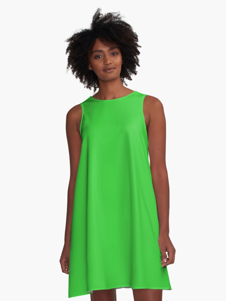 lime green a line dress