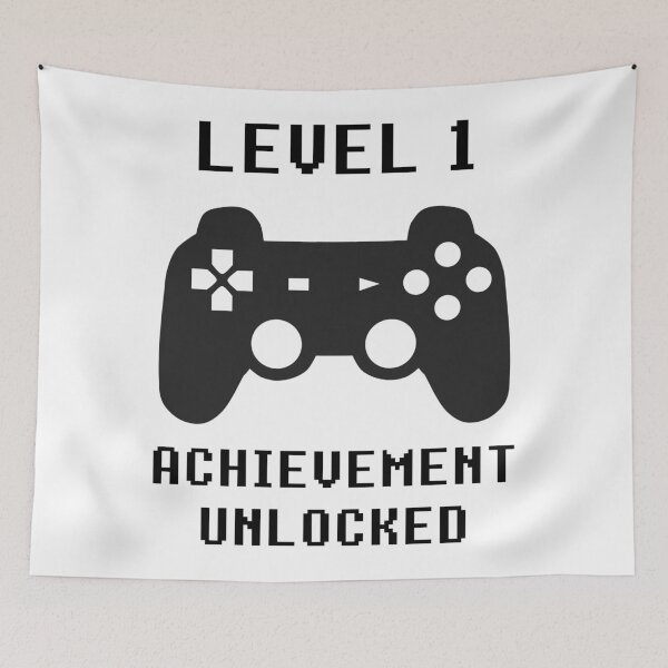 Artikelvorschau, LEVEL 1-Erfolg UNLOCKED Controller Retro-Videospiele 1. Geburtstag entworfen und verkauft von geekydesigner.
