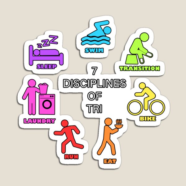 Item preview, Seven Disciplines of Triathlon   designed and sold by BernardDuncan.