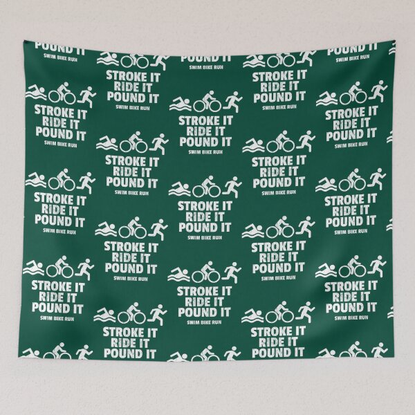 Item preview, stroke it ride it pound it funny triathlon   designed and sold by BernardDuncan.