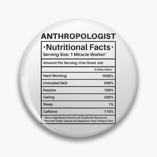 Item preview, Anthropologist Nutritional Facts: Funny Anthropology Gift designed and sold by Adexyl.
