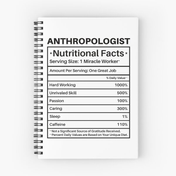 Item preview, Anthropologist Nutritional Facts: Funny Anthropology Gift designed and sold by Adexyl.