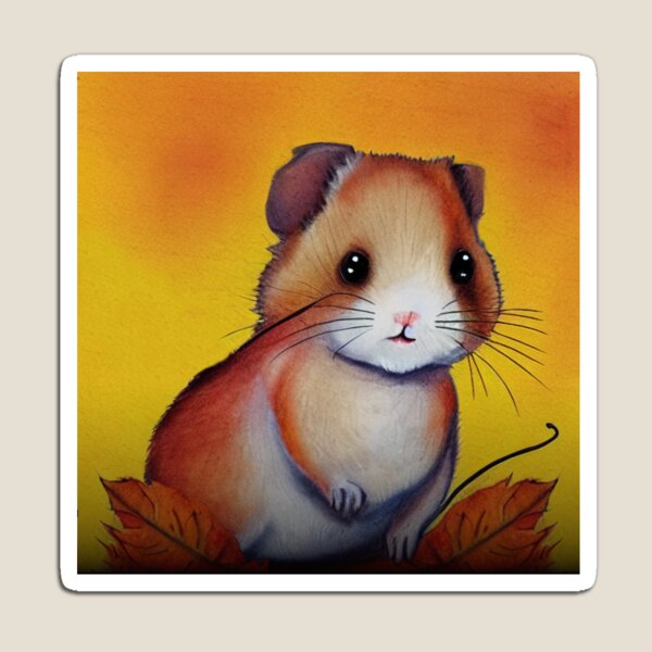 Autumn Hamster Magnet