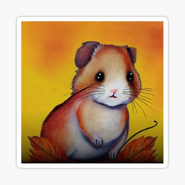 Autumn Hamster Sticker
