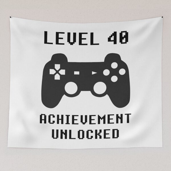 Item preview, LEVEL 40 ACHIEVEMENT UNLOCKED Controller retro video games 40th birthday designed and sold by geekydesigner.