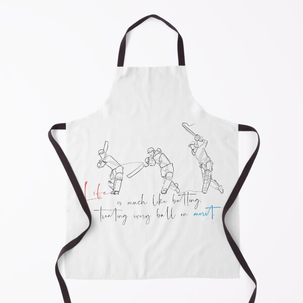 Item preview, One continuous line art cricket batting quote Life is much like batting, treating every ball on merit. designed and sold by scribblelife.