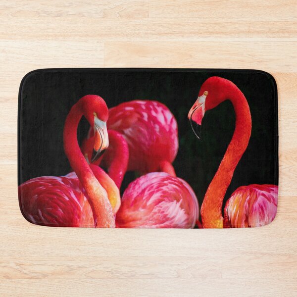 Item preview, ANIMALS #66 - Beautiful Red Flamingos Framed in Black designed and sold by DEL-Productions.