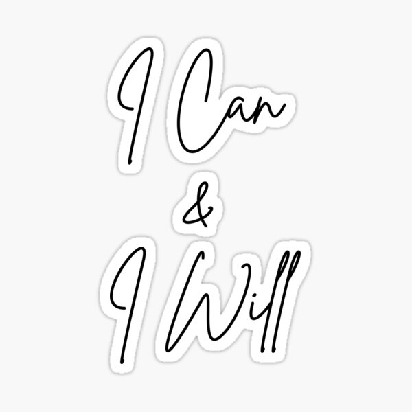 Item preview, I Can & I Will(Motivational Quote) Typography designed and sold by Jalib.