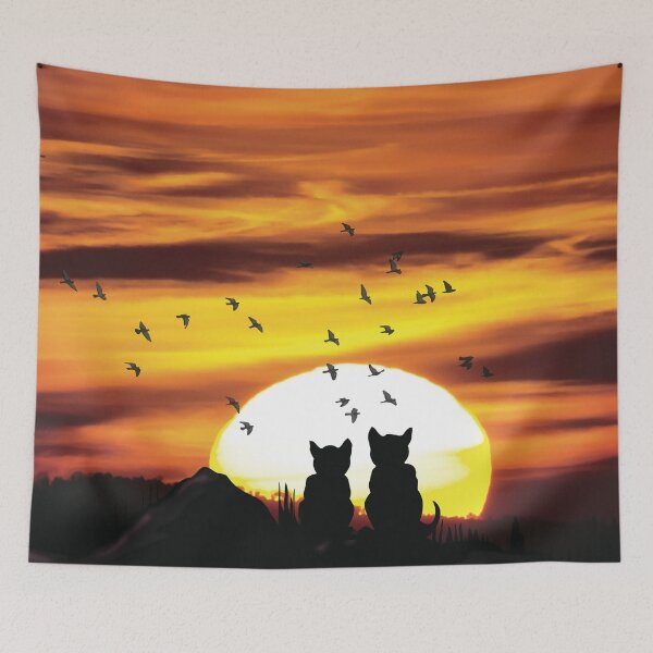Item preview, Cat Watching Sunset designed and sold by damithez.