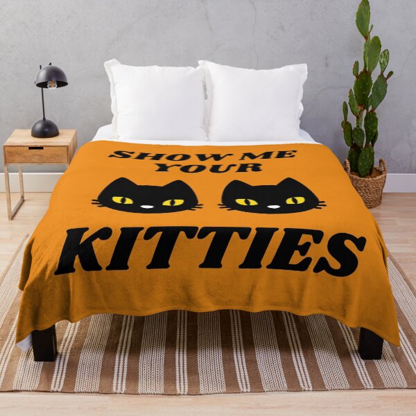Item preview, Show me your Kitties funny Halloween joke Black Cats designed and sold by tbunks.