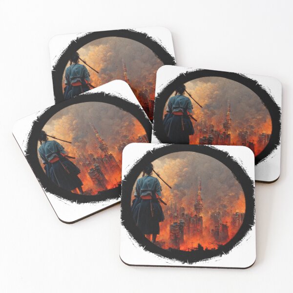 Item preview, Japanese Samurai Anime girl in Dystopian Tokyo designed and sold by Antmack94.