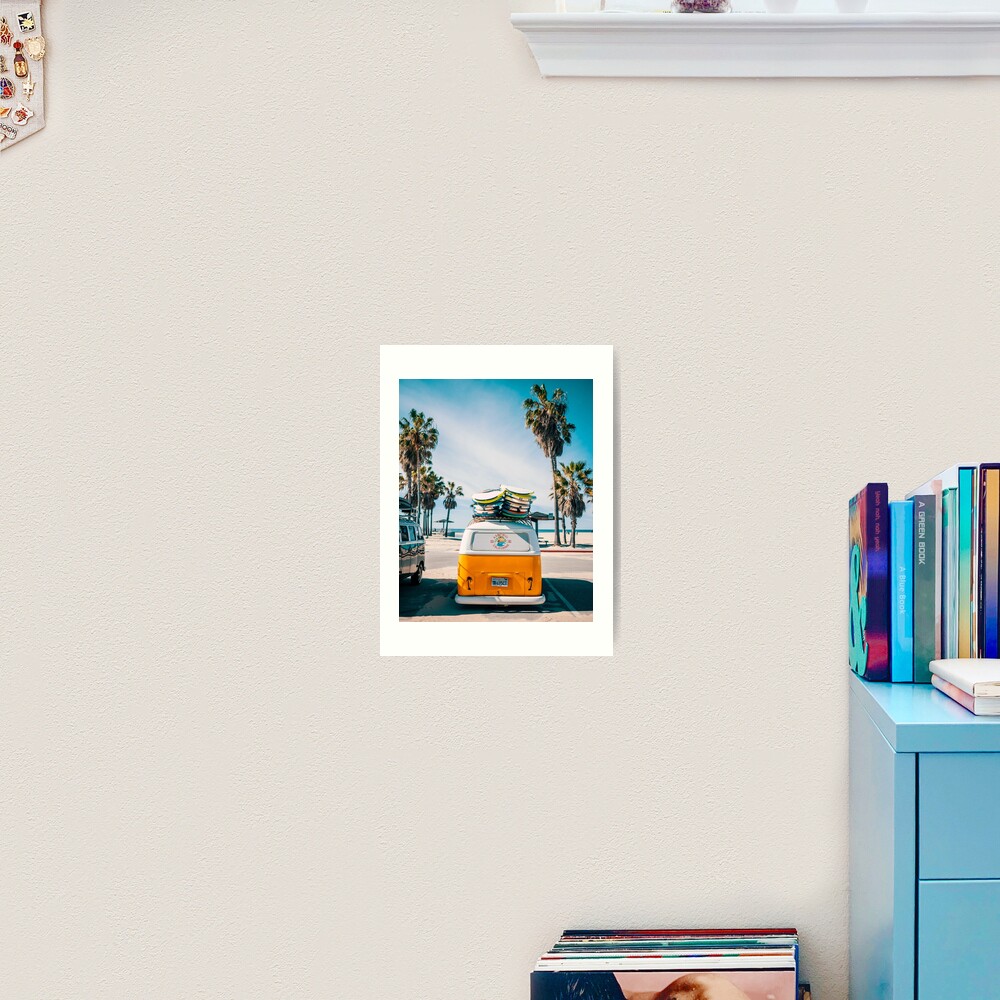 Combi van surf Art Print