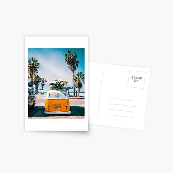 Combi van surf Postcard