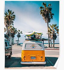 Combi van surfen Poster