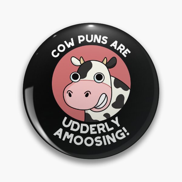Item preview, Cow Puns Udderly Amoosing Funny Animal Puns (Dark BG) designed and sold by punnybone.