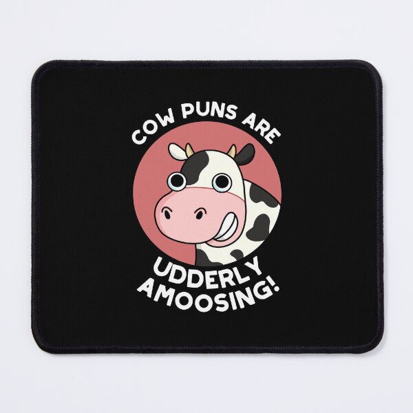 Item preview, Cow Puns Udderly Amoosing Funny Animal Puns (Dark BG) designed and sold by punnybone.