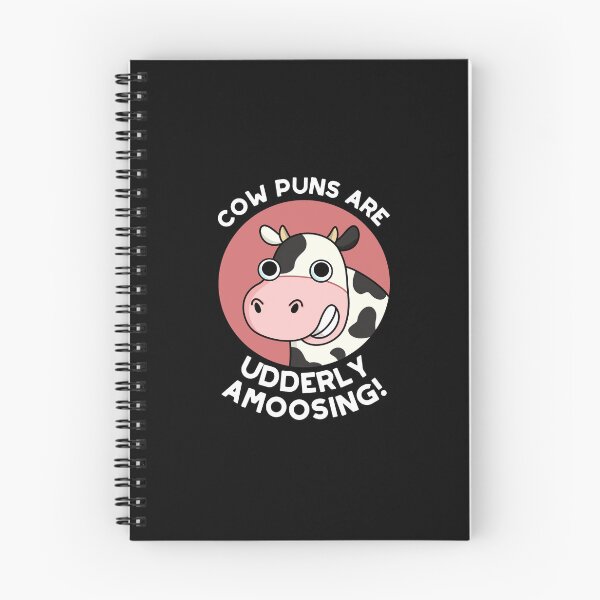 Item preview, Cow Puns Udderly Amoosing Funny Animal Puns (Dark BG) designed and sold by punnybone.