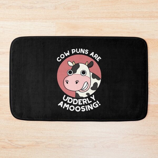 Item preview, Cow Puns Udderly Amoosing Funny Animal Puns (Dark BG) designed and sold by punnybone.