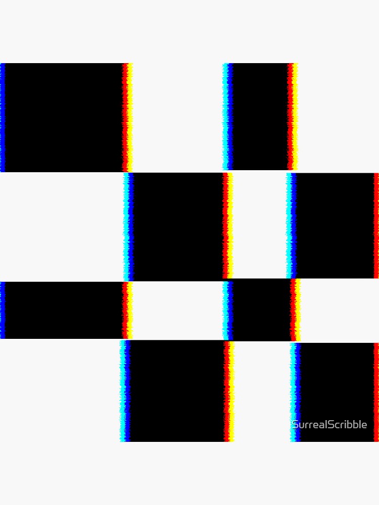 Transparent Offset Glitch Checkerboard