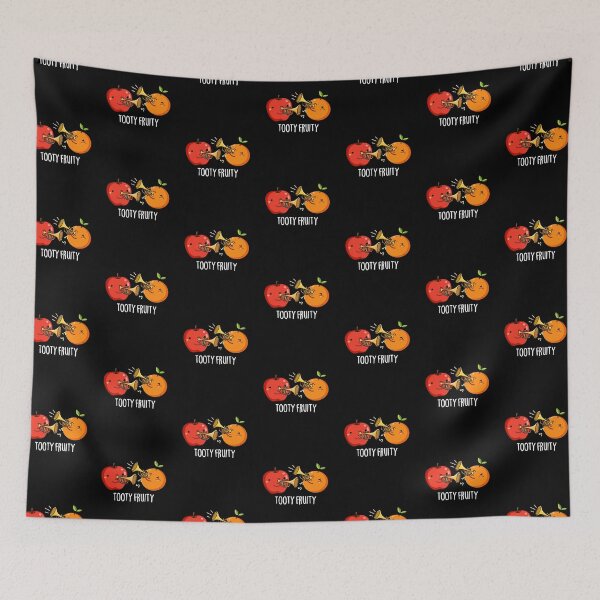 Item preview, Tooty Fruity Musician Funny Fruit Puns (Dark BG) designed and sold by punnybone.