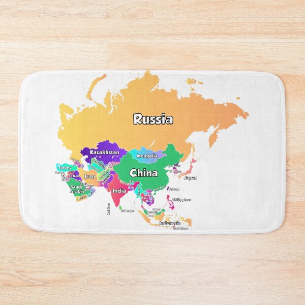 Item preview, political map of Asia  with boundaries and countries names  designed and sold by mashmosh.