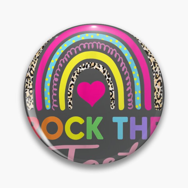 Item preview, Rock The Test Test Day Teacher Testing Day Rainbow Teacher designed and sold by lywiduboho.