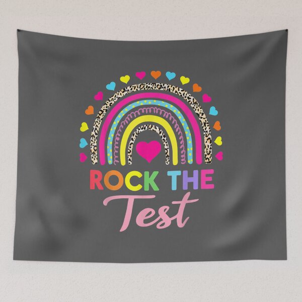 Item preview, Rock The Test Test Day Teacher Testing Day Rainbow Teacher designed and sold by lywiduboho.