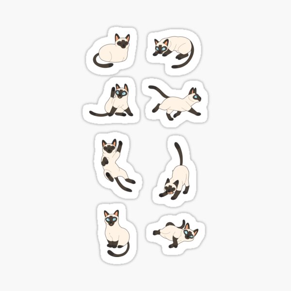 Siamese Cats Sticker